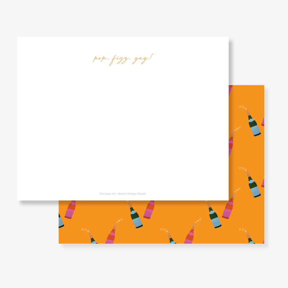 "Pop, Fizz, Yay!" Notecards