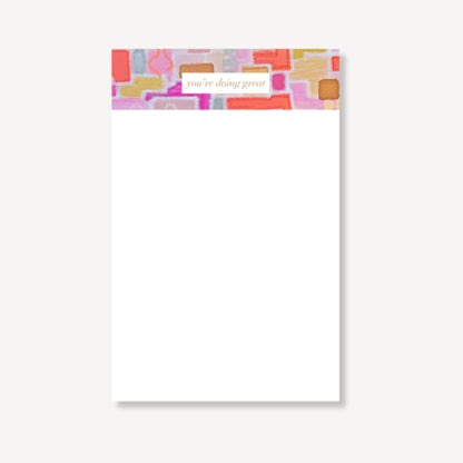 "You're Doing Great" Notepad