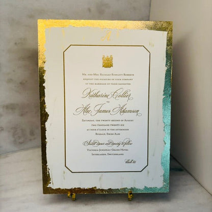 Framed Wedding Invitation or Baby Announcement