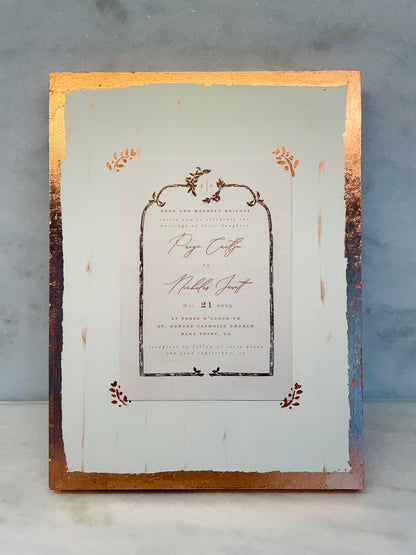 Framed Wedding Invitation or Baby Announcement