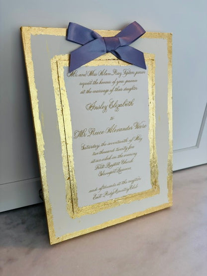Framed Wedding Invitation or Baby Announcement