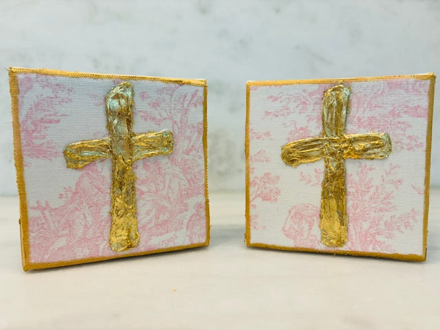 Pink Toile Cross